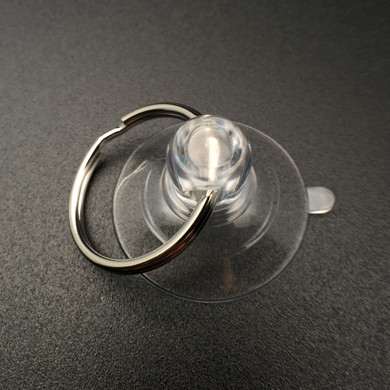 Suction Cup Hooks 25mm Dia Clear Thicken PVC with Metal Ring Hook